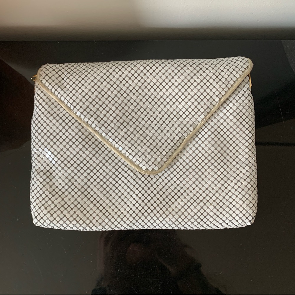 White Metal Mesh Purse
